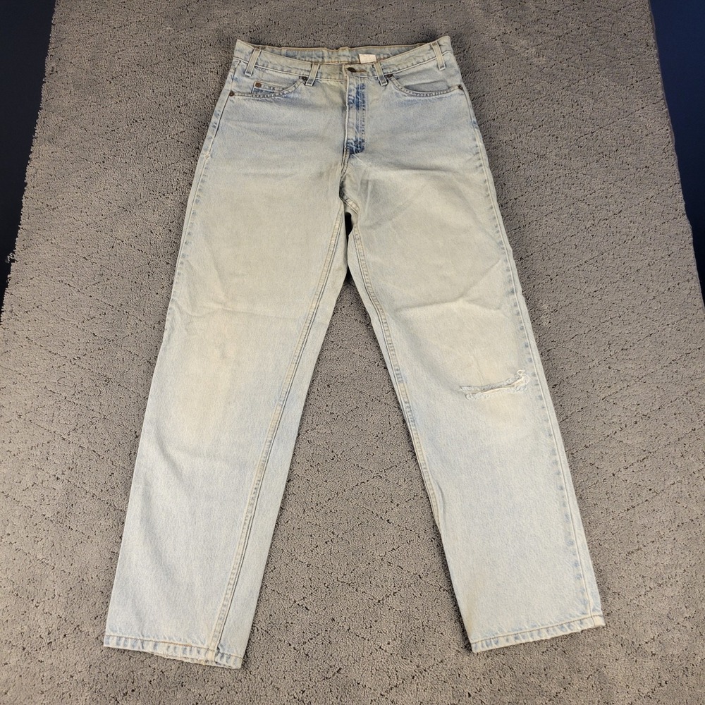 VTG 90s Levis 550 Orange‎ Tab Jeans Mens 34x32 Blue Distressed Denim 40550-0234